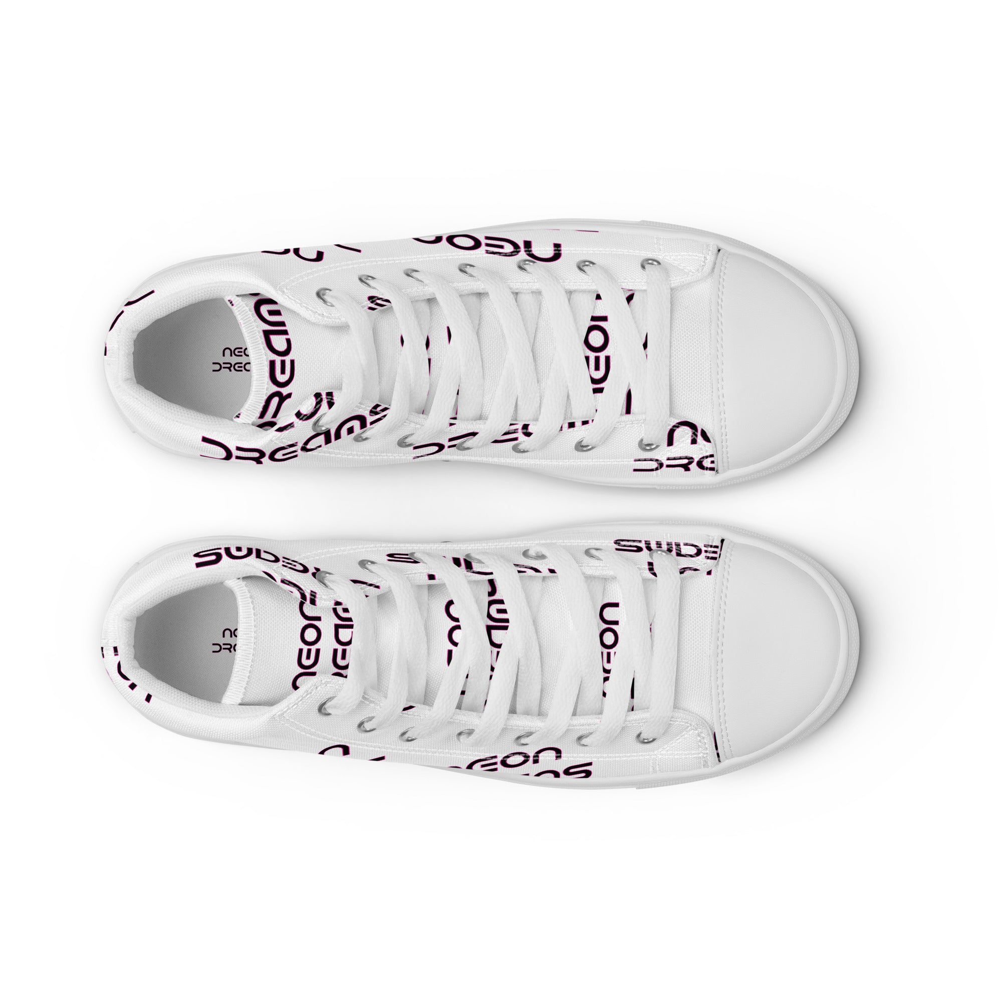 Men's high top canvas shoes – Neon Dream Beats LLC (Record Label