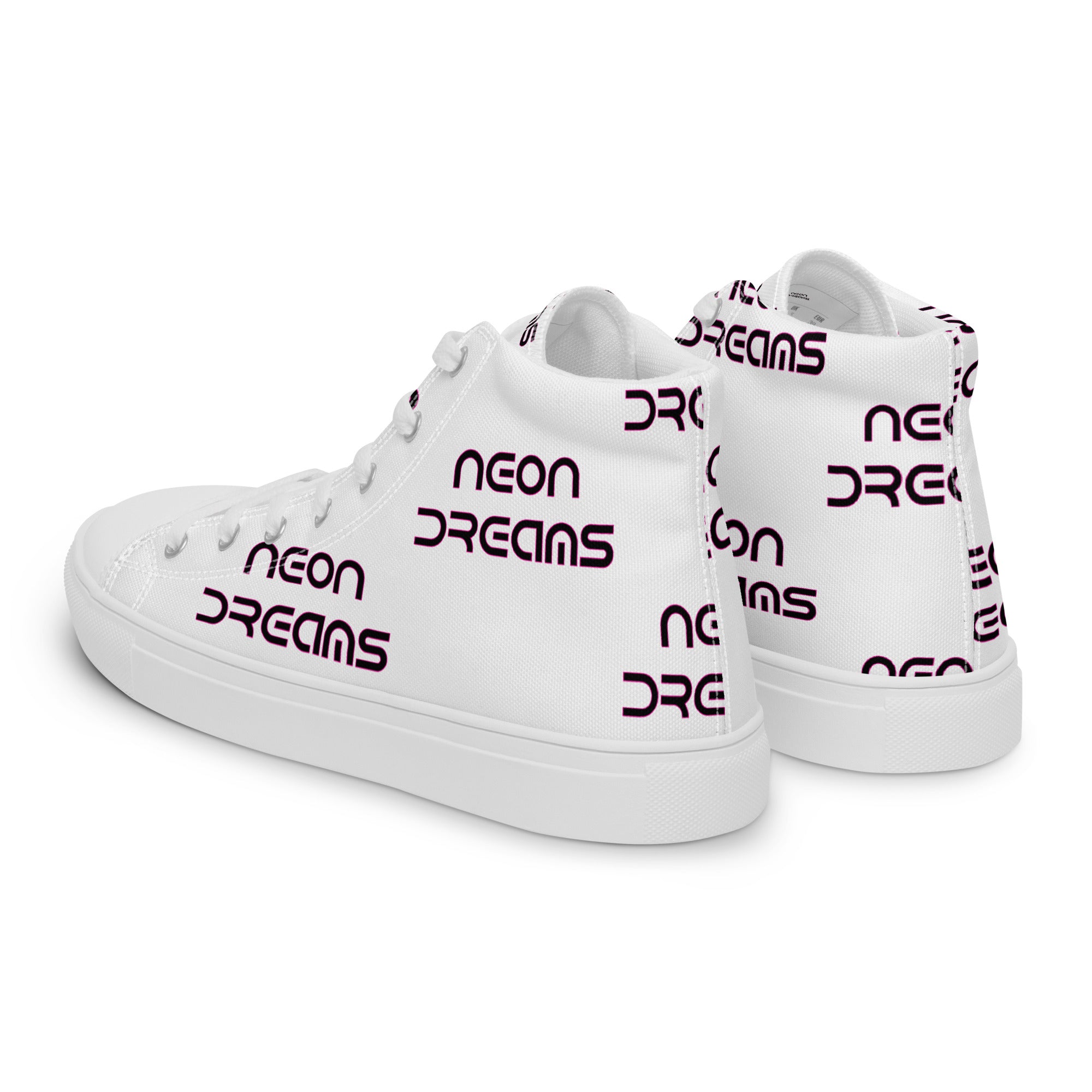 Men's high top canvas shoes – Neon Dream Beats LLC (Record Label