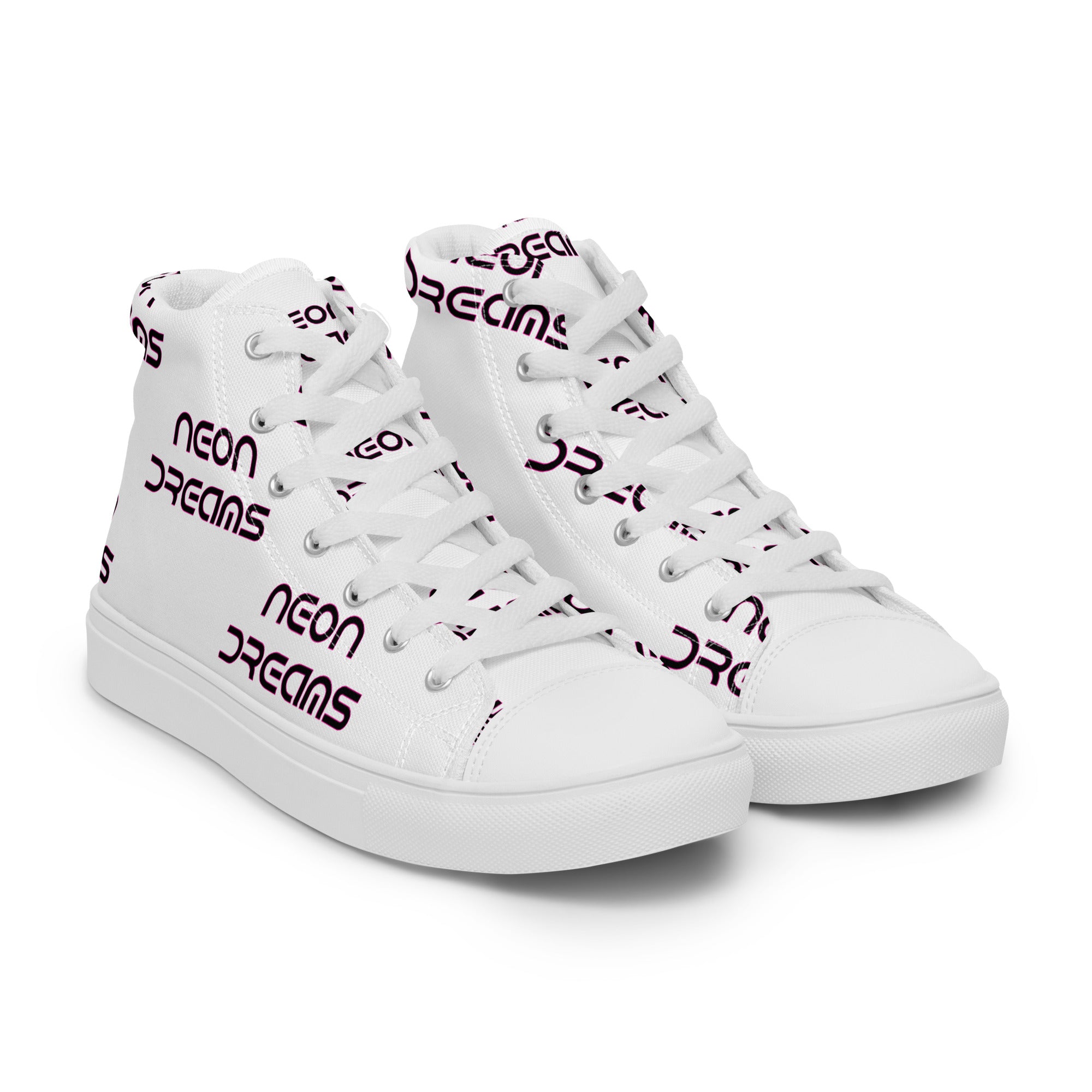Men's high top canvas shoes – Neon Dream Beats LLC (Record Label